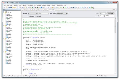 Logistic Regression model in R.